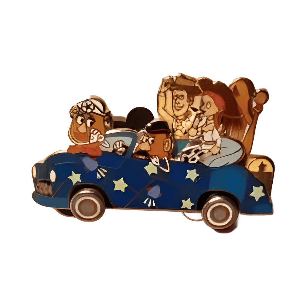 Toy Story woody Jessie potato in car Disney pin