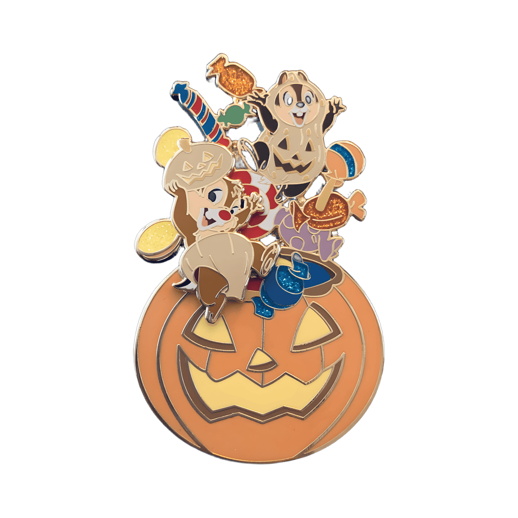 Chip & Dale Candy Party in Pumpkin Disney pin
