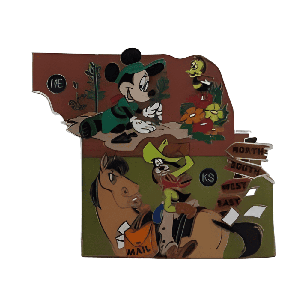 Nebraska and Kansas Disney pin