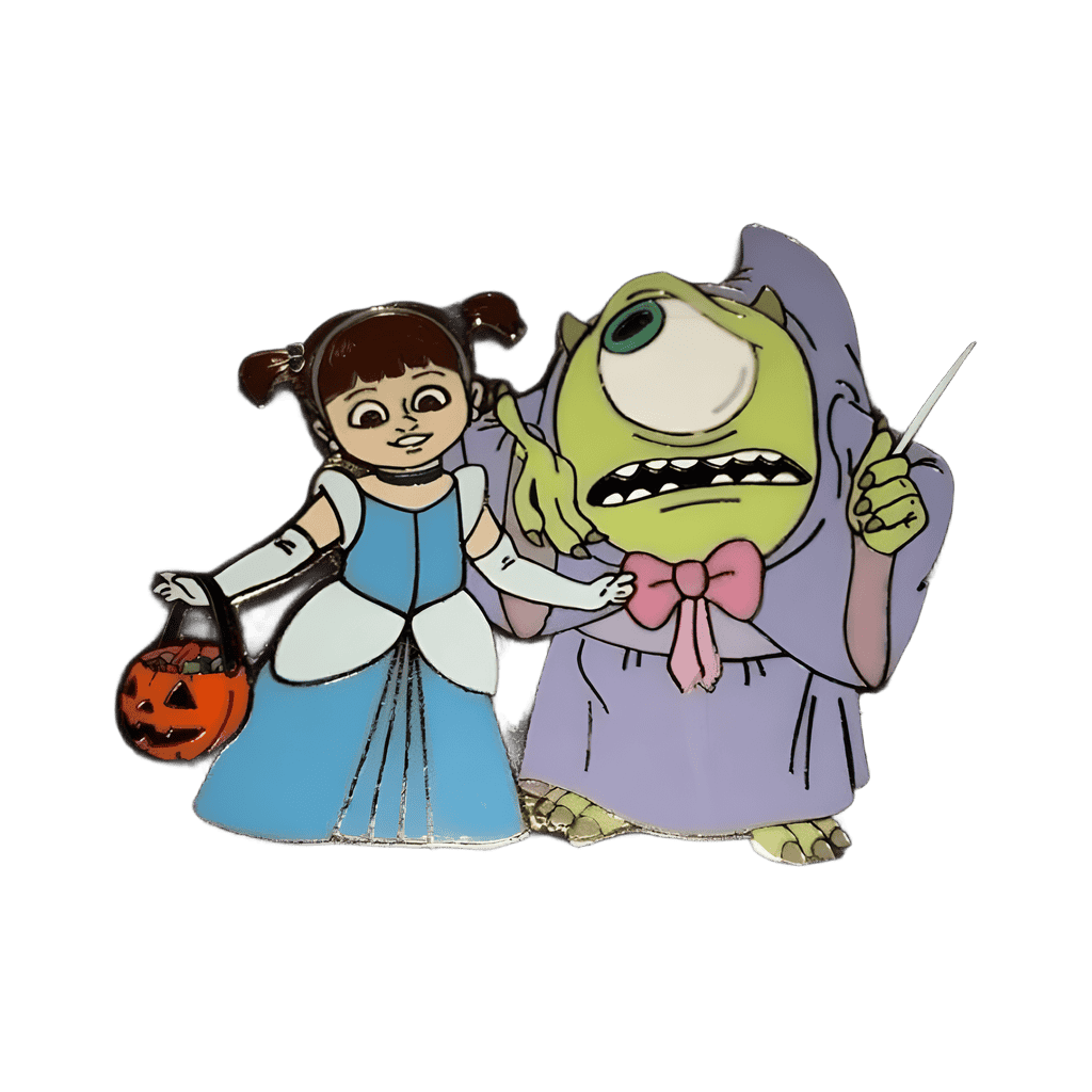 Boo as Cinderella and Mike as Fairy Godmother Disney pin