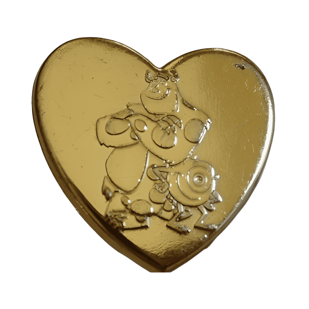 Monsters Inc Variety Gold Heart Pin Disney pin
