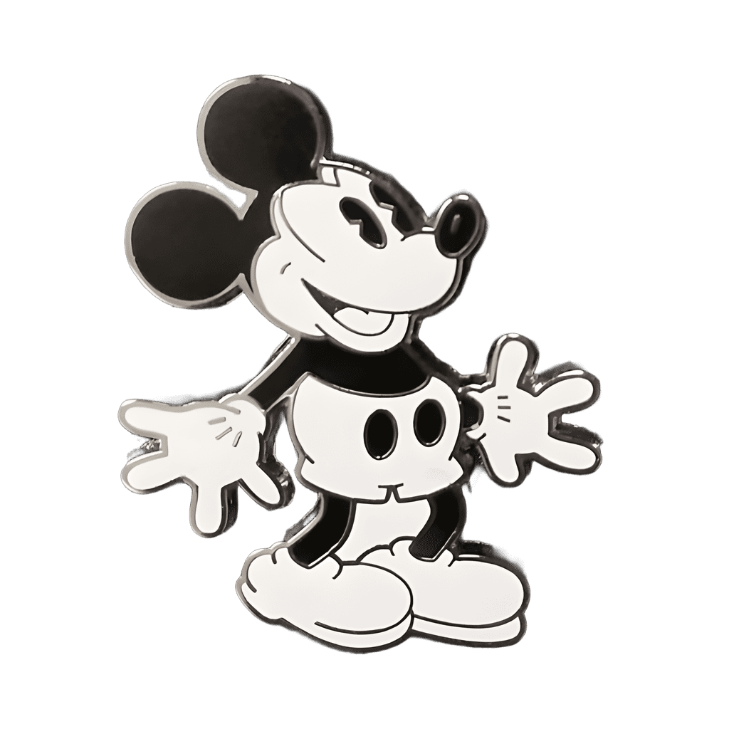 Black and White Mickey Mouse Disney pin