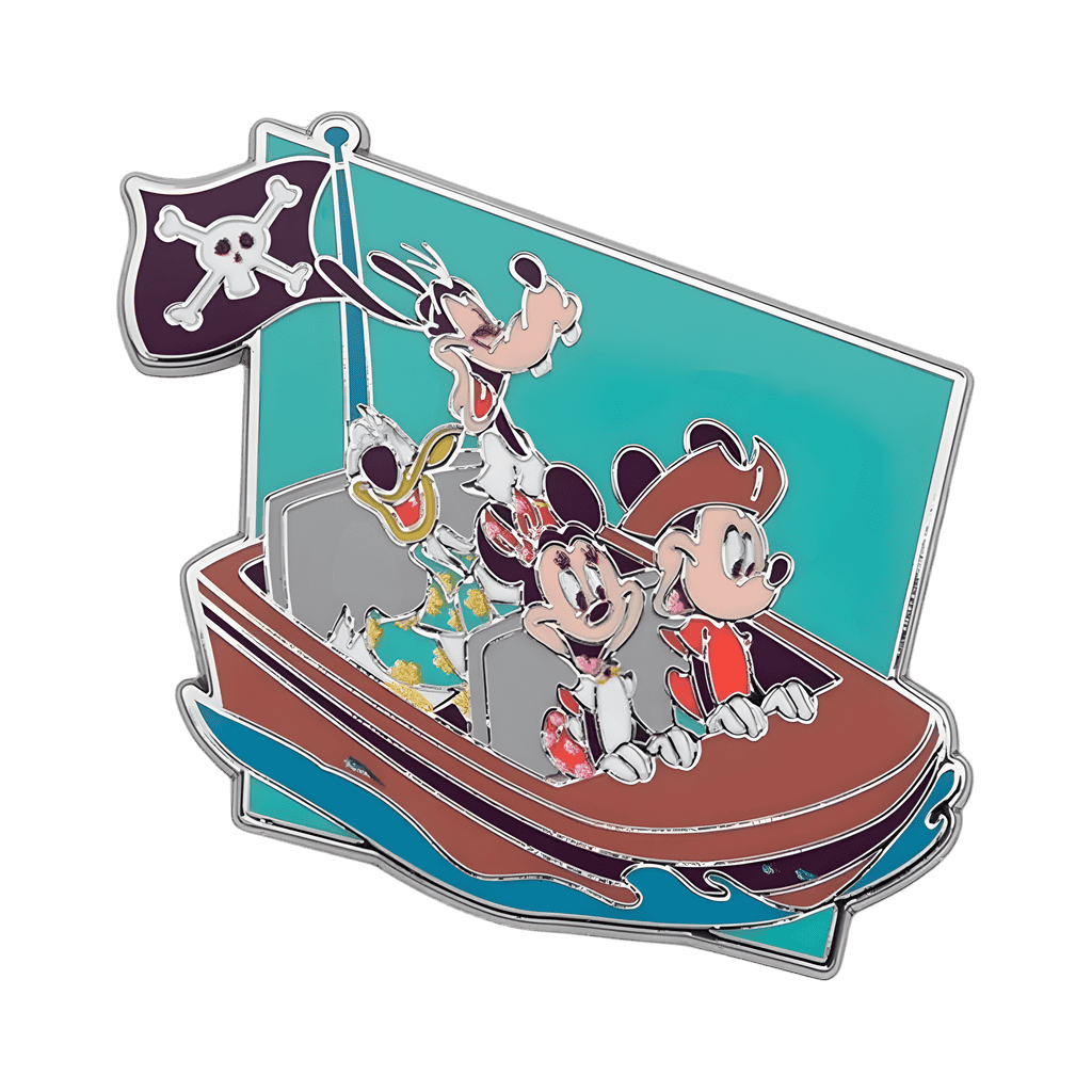 Mickey, Minnie and Goofy Riding Pirates of the Caribbean Disney pin