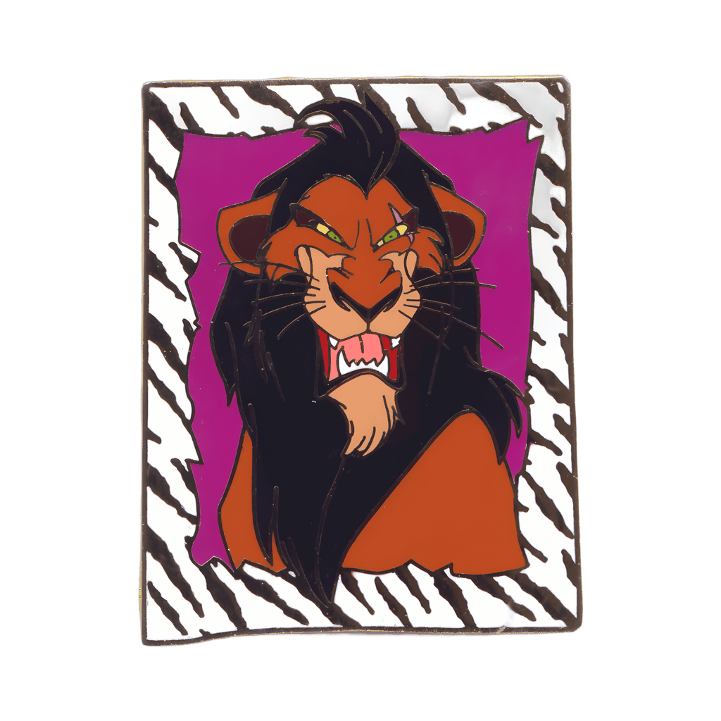 Scar in a Zebra Print Frame Disney pin