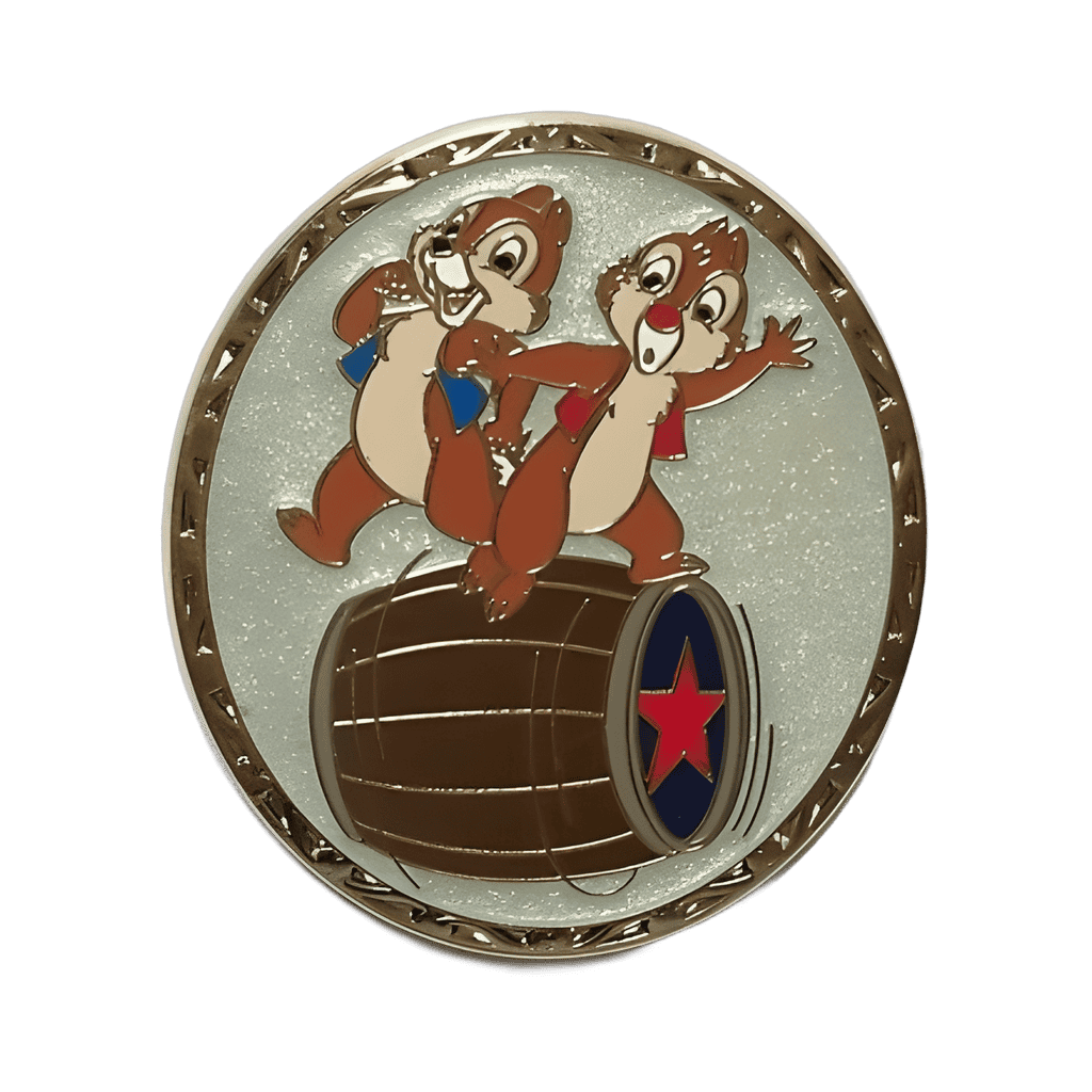 Chip & Dale as Barrel Runners Disney pin
