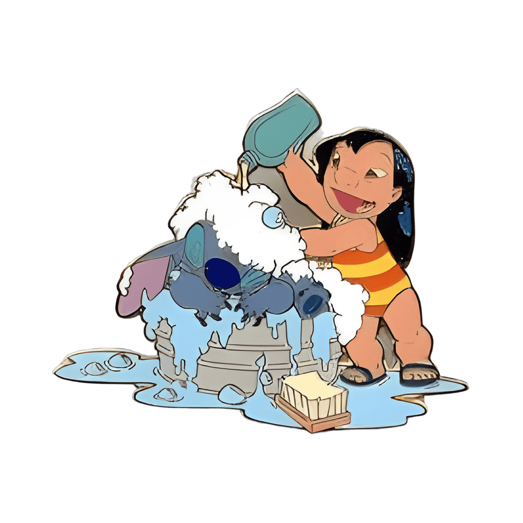 Bath time with LILO Disney pin