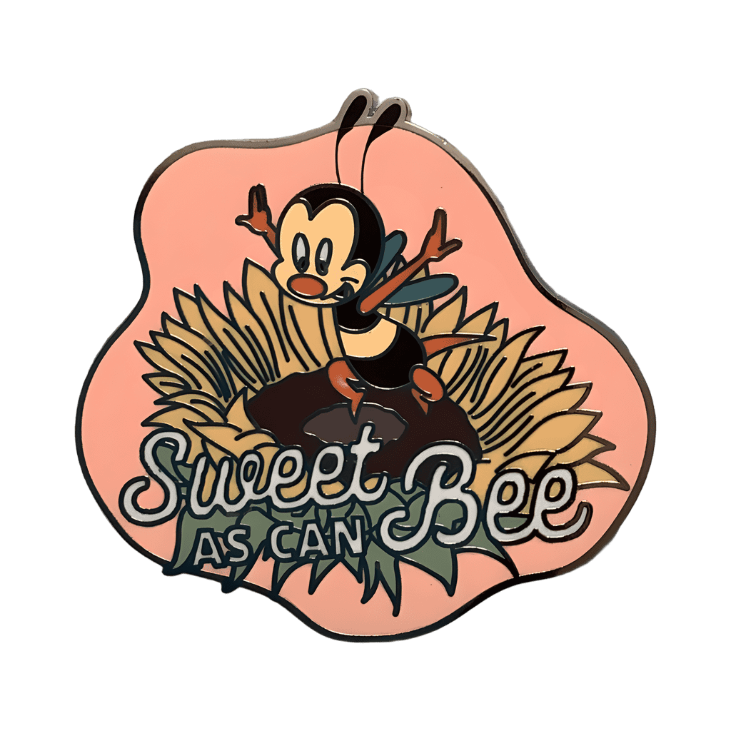 Spike the Bee on Flower Disney pin