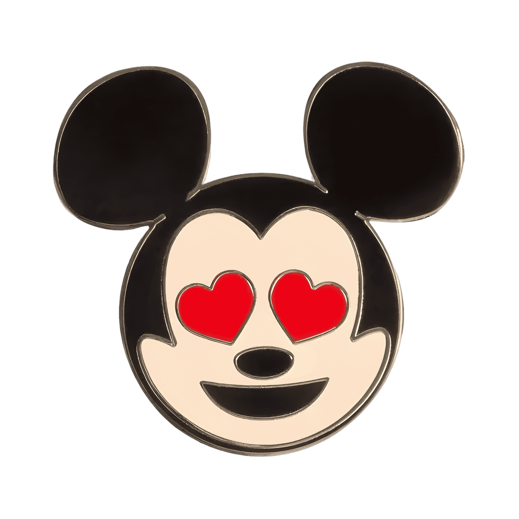 Smiling Mickey with Heart-Eyes Disney pin