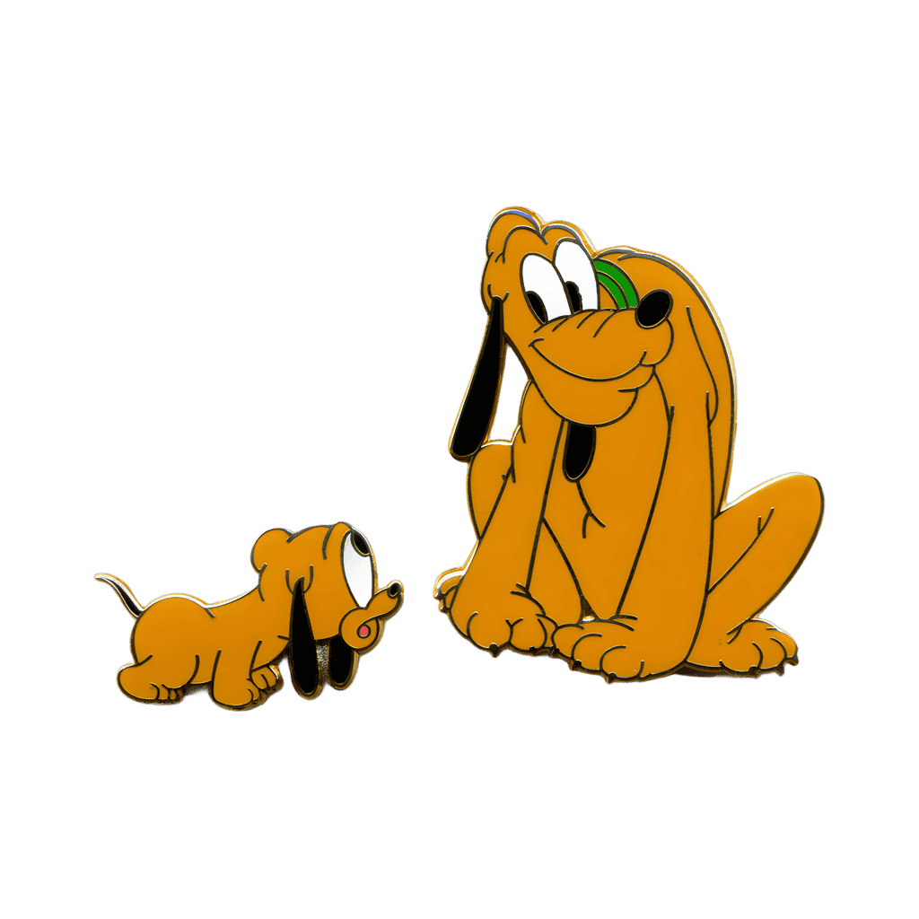 Pluto Looking at Pluto Jr. Disney pin
