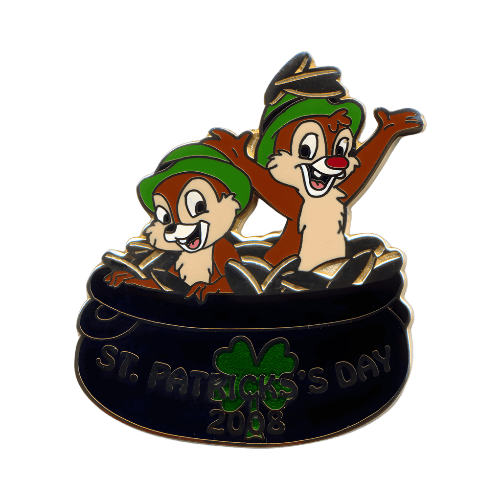 2008 - Chip and Dale in a Pot of Gold Disney pin