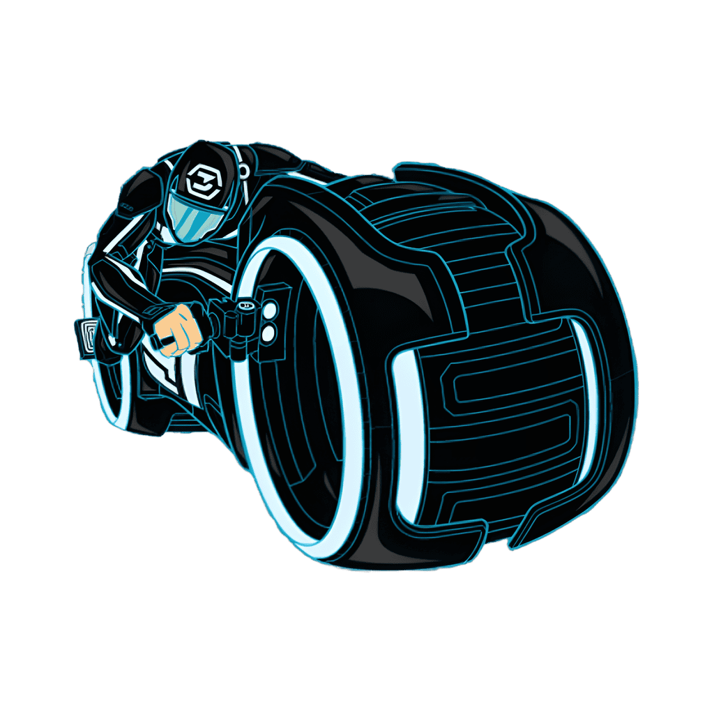 Sam Flynn's Light Cycle Disney pin