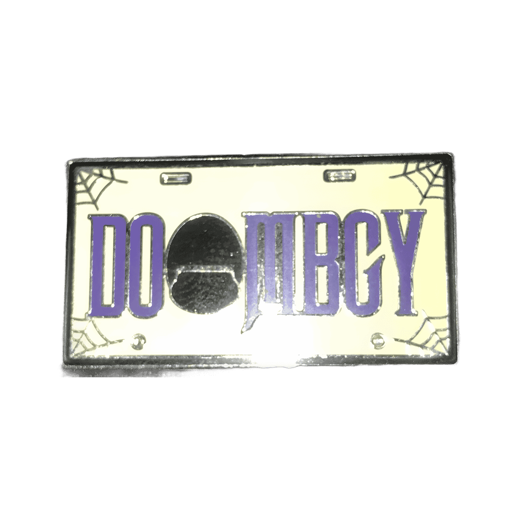 Haunted Mansion Doom Buggy License Plate (White) Disney pin