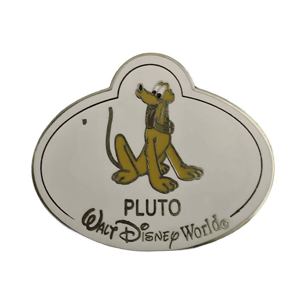 Pluto Name Tag Disney pin