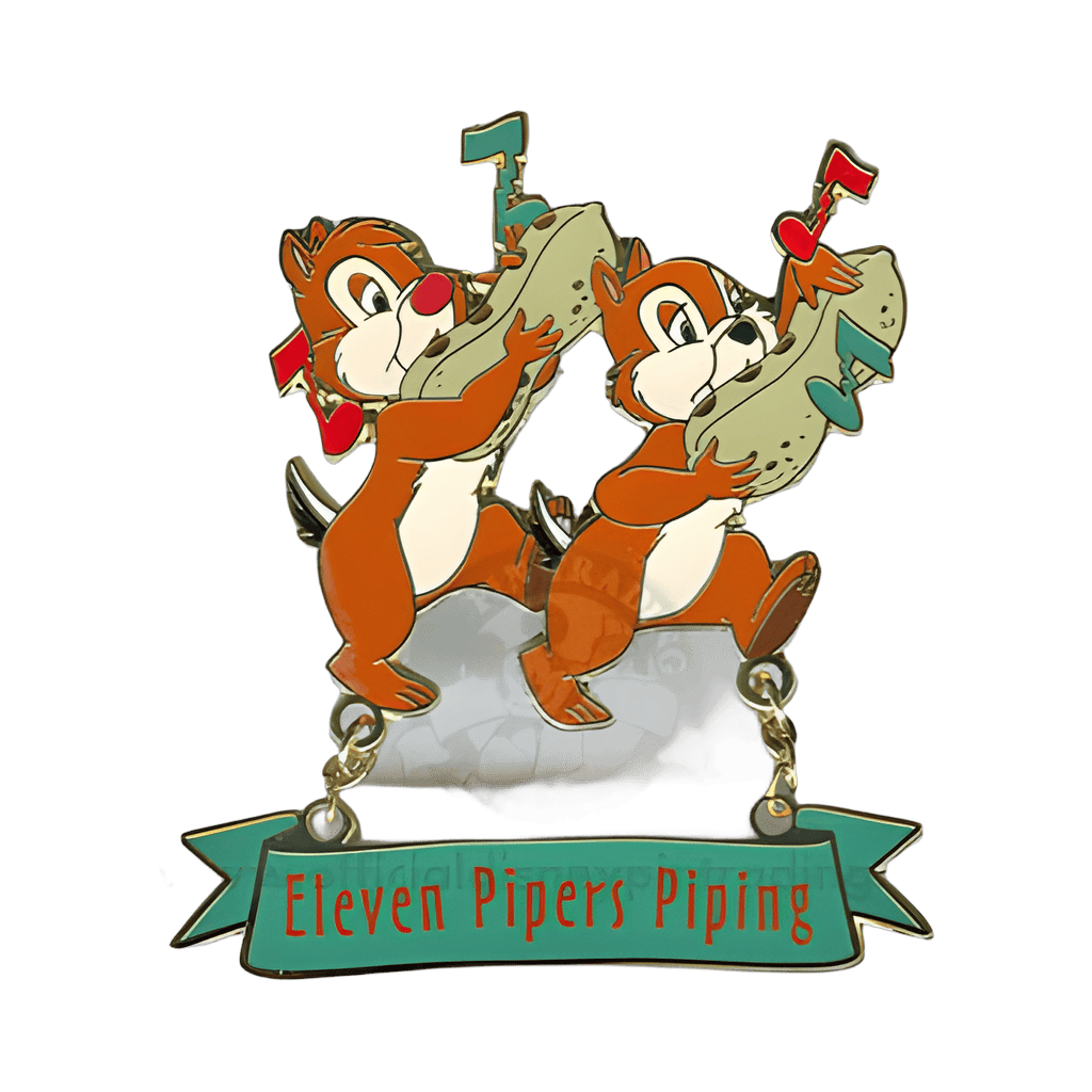 Eleven Pipers Piping - Chip & Dale Disney pin