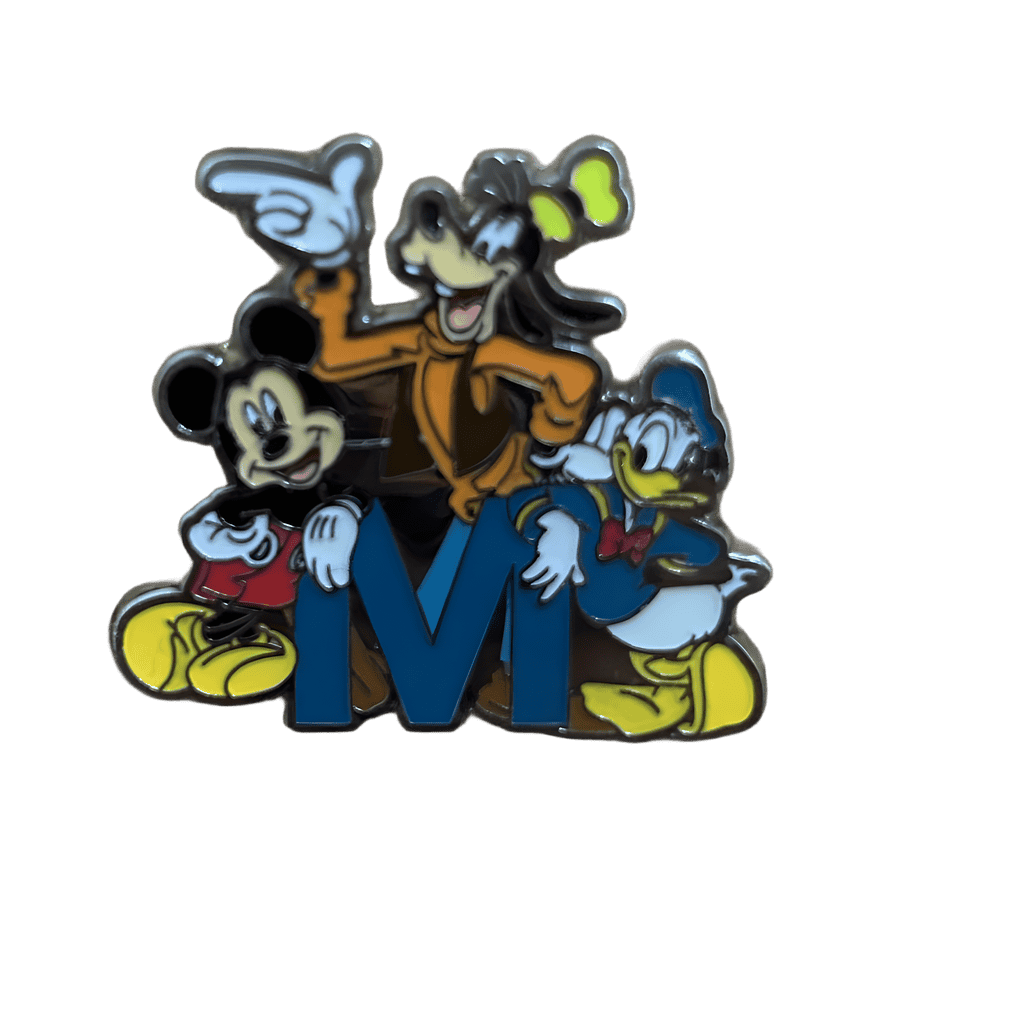 Mickey Donald Goofy with Blue Letter M Disney pin