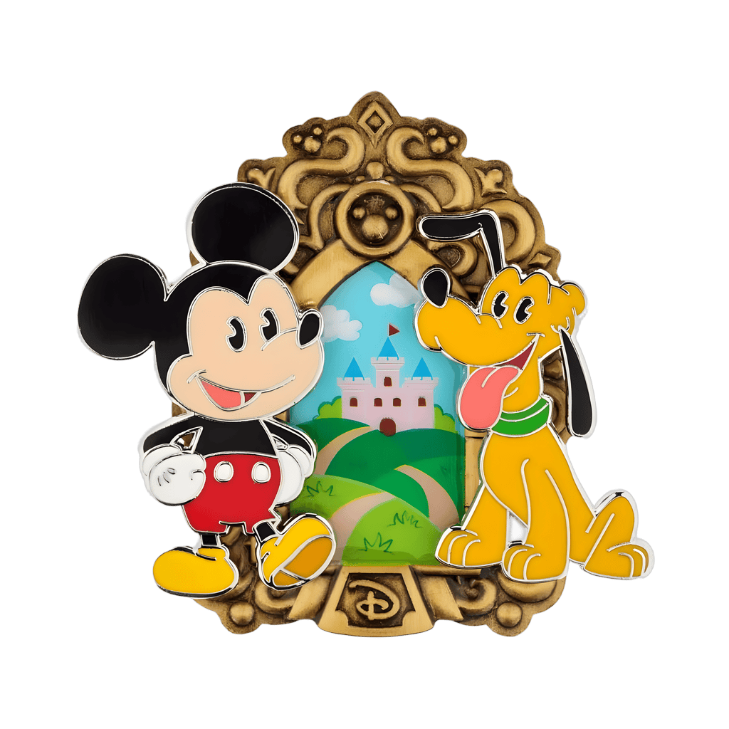 Mickey Mouse & Pluto with Magic Mirror Base Set — Full Set Disney pin