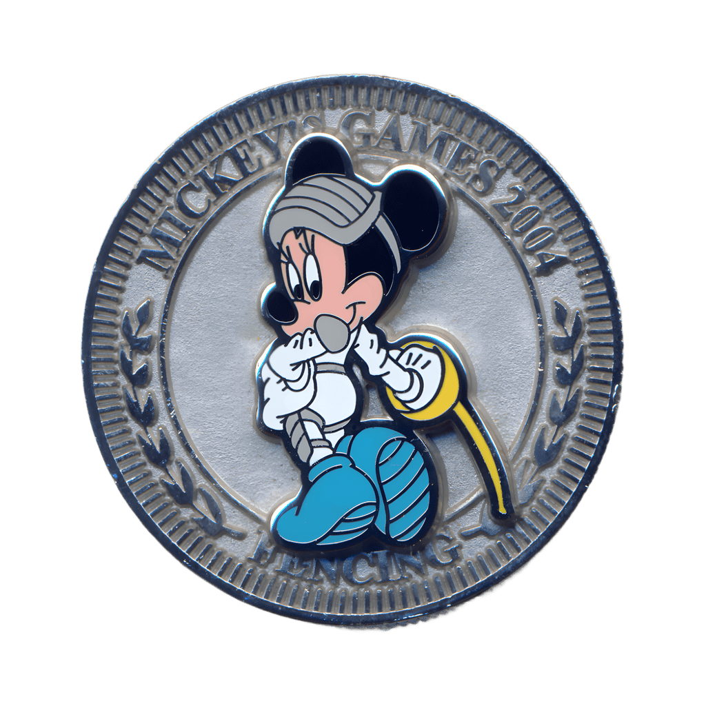 Minnie Mouse Fencing - Silver Medal Disney pin
