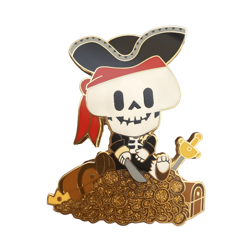 Skeleton with Treasure Chest - Chaser Disney pin