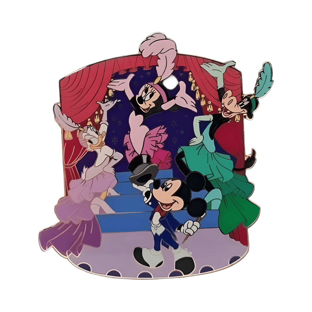 Minnie Daisy Clarabelle Show Girls and Mickey Disney pin