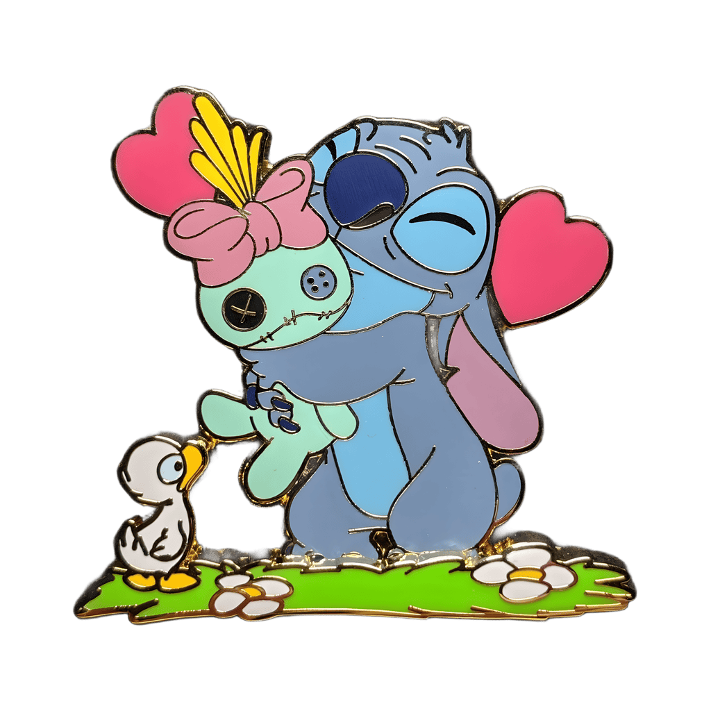 Cuddly/Calin - Stitch with Ducklings Disney pin
