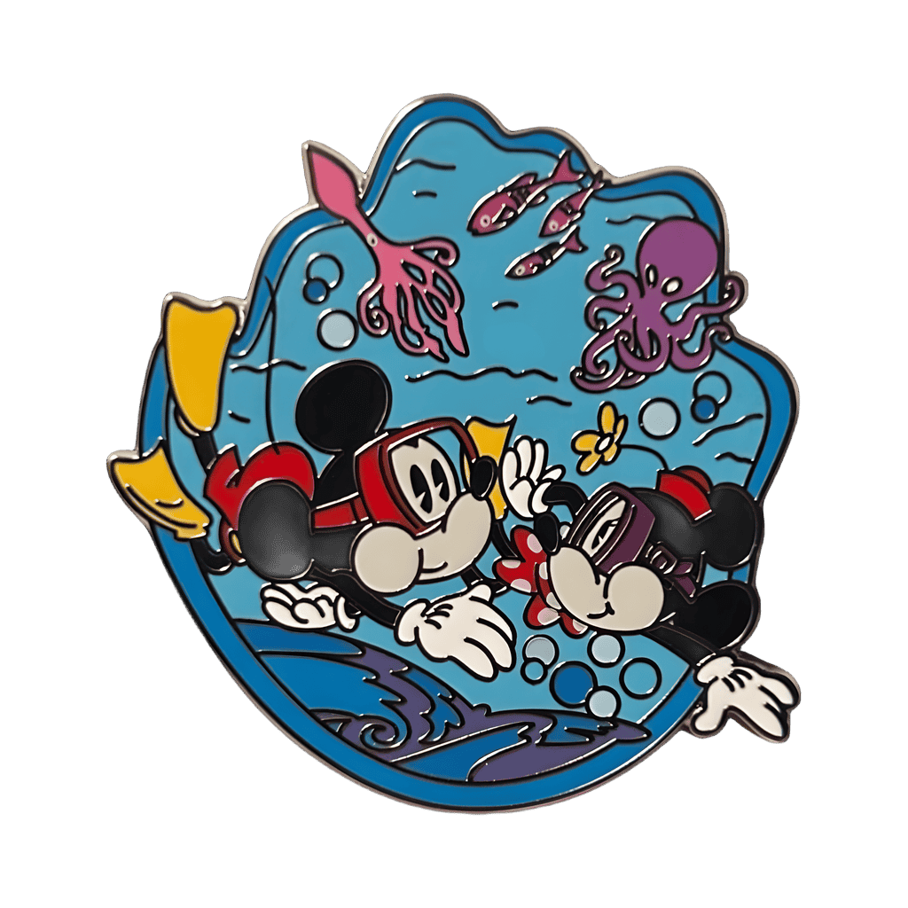 Scuba Diving Mickey and Minnie Disney pin