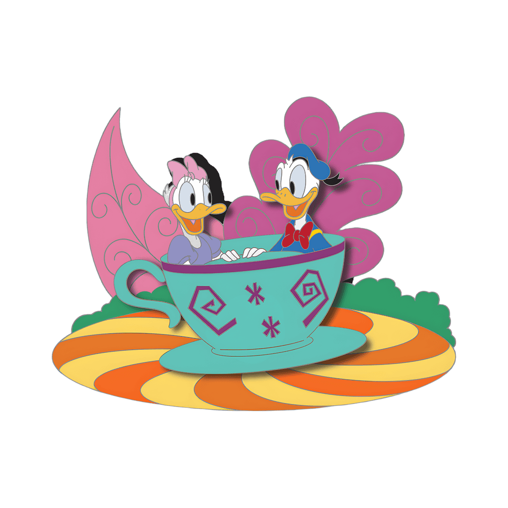 Donald & Daisy on the Mad Tea Party Disney pin