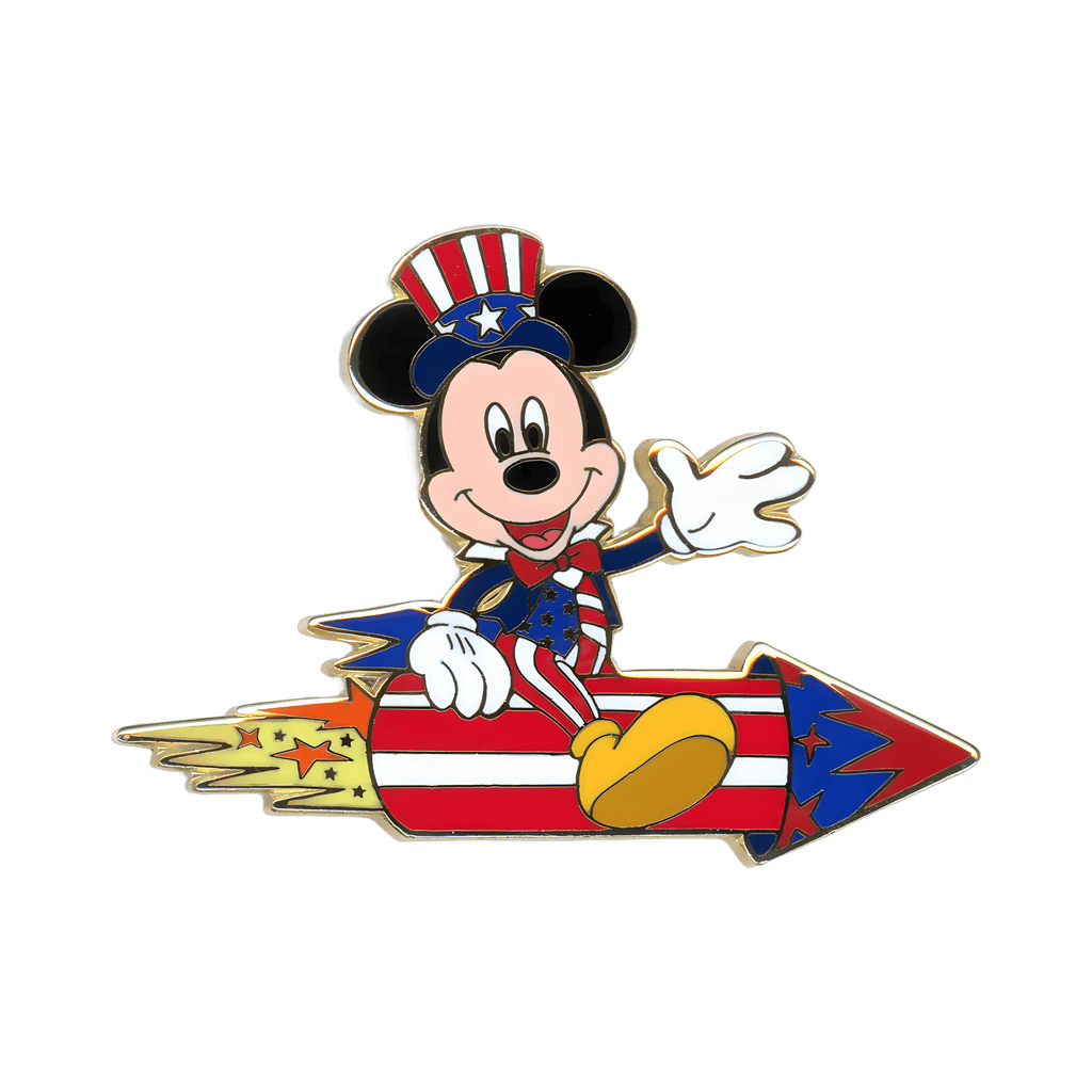 Uncle Sam Mickey Riding a Rocket Disney pin