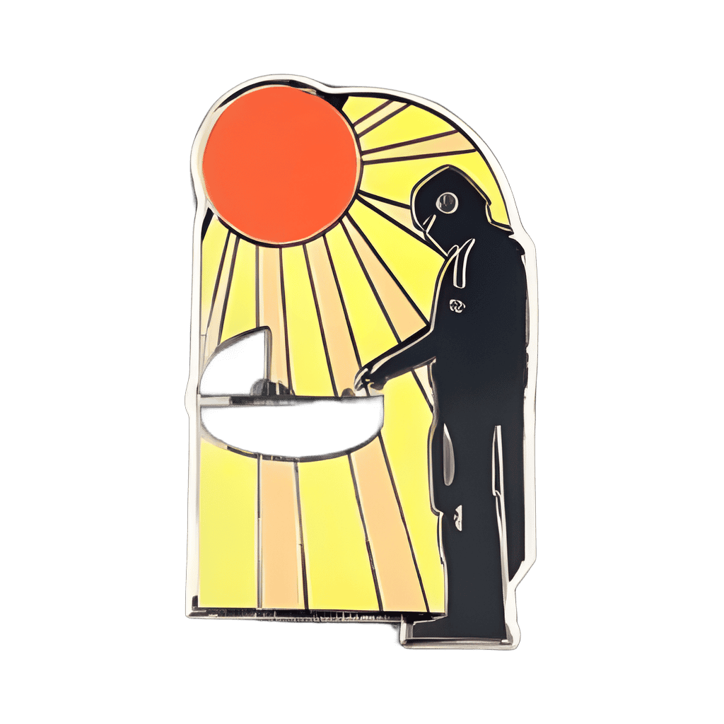 Mandalorian with Child Pod - Profile View Disney pin