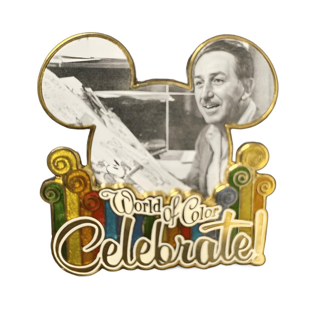 World of Color Celebrate! - Walt Drawing Steamboat Willie Disney pin