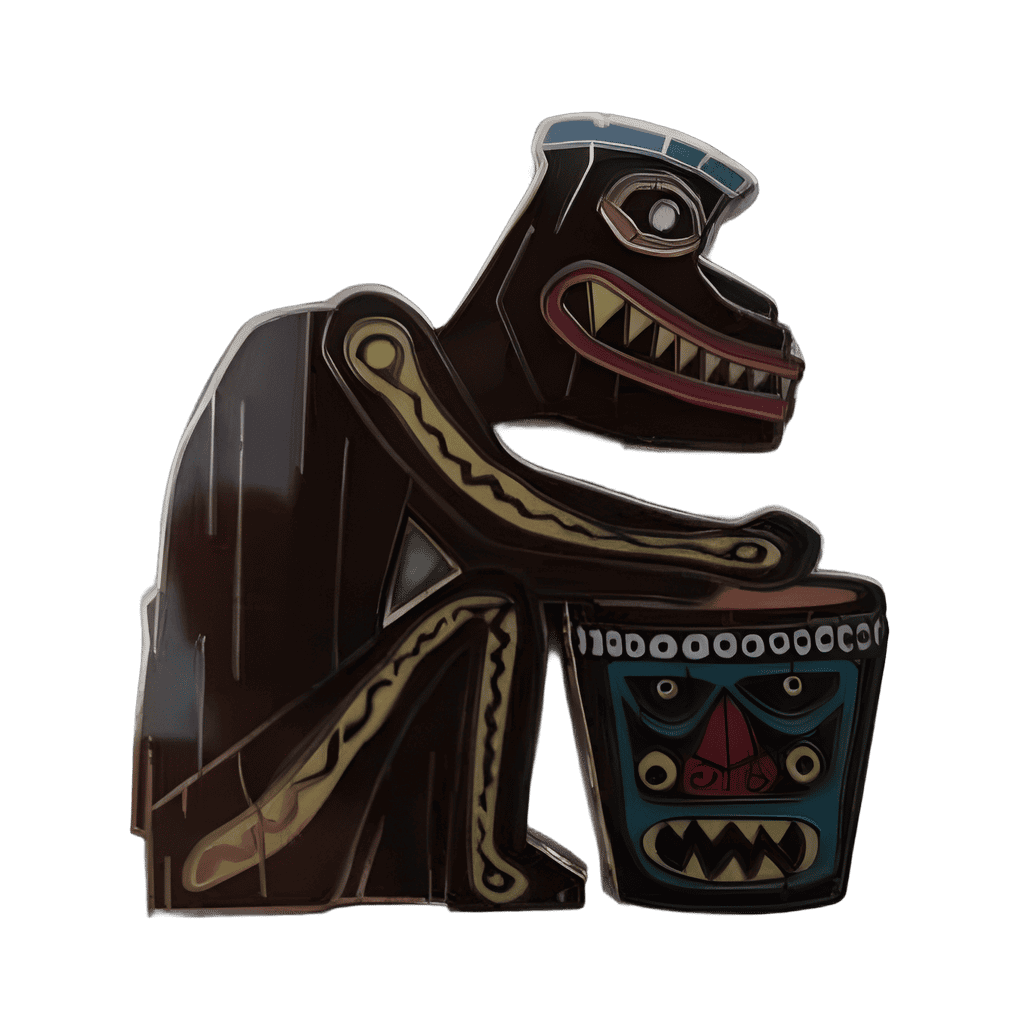 Tiki Drummer Disney pin