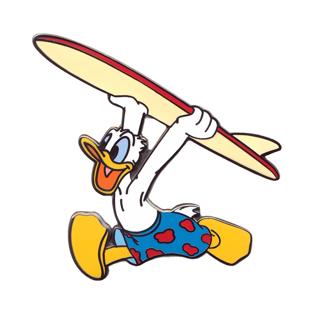 Donald Carrying a Surfboard Disney pin