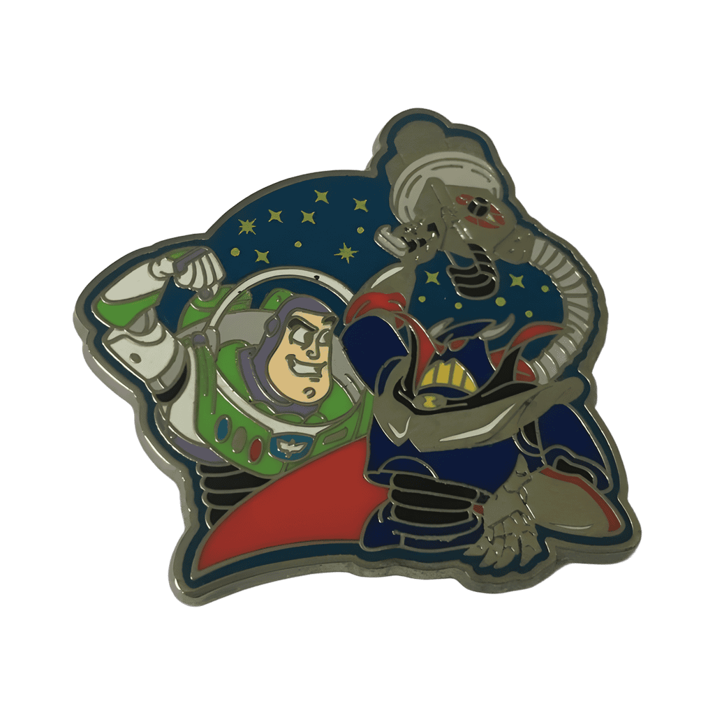 Buzz Lightyear fighting Emperor Zurg Disney pin