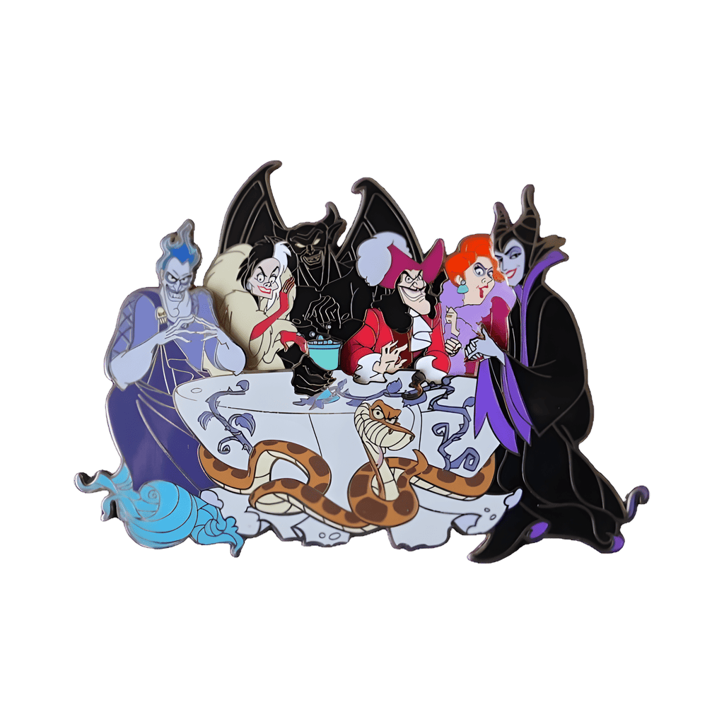 Group of Villains at Table Jumbo Disney pin