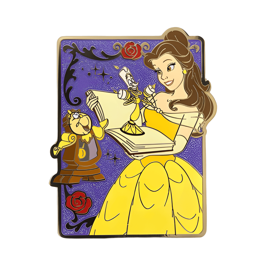 Beauty and the Beast - Belle & Cogsworth, Lumiere Disney pin