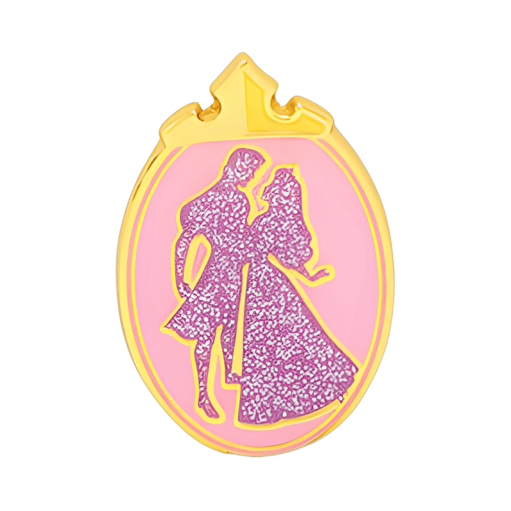 Prince Phillip & Aurora Silhouette Disney pin