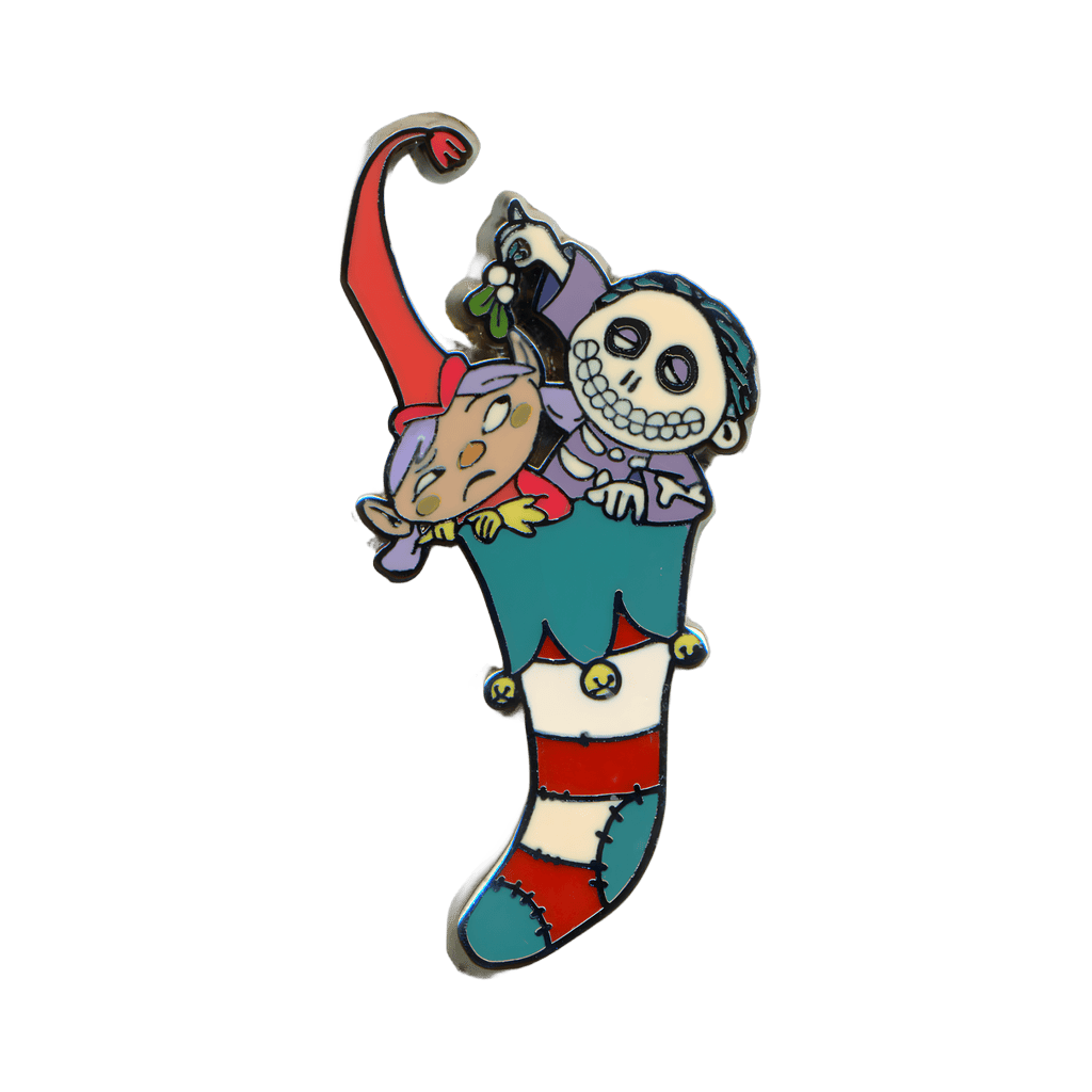 Set #6 - Barrel and an Elf in a Stocking Disney pin