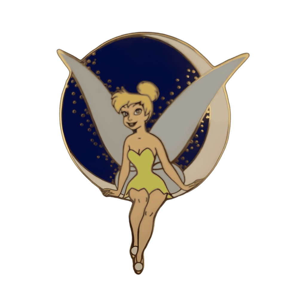 Tinkerbell on crescent moon Disney pin
