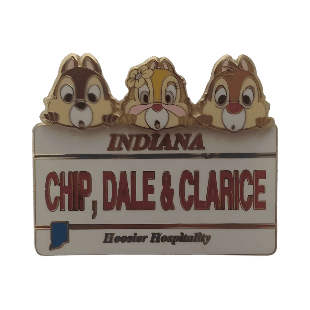 Indiana - Chip, Dale and Clarice - Hoosier Hospitality Disney pin