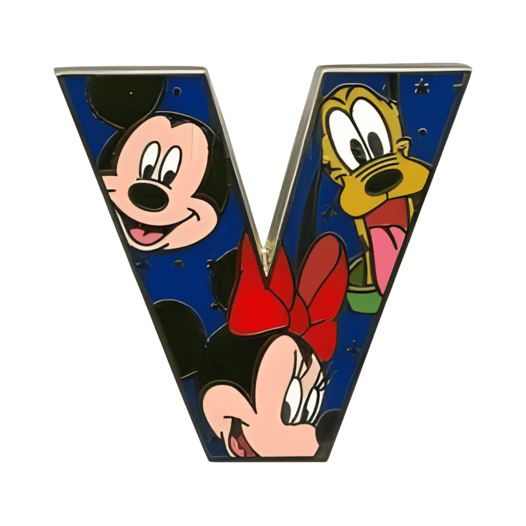 V Mickey, Minnie and Pluto Disney pin