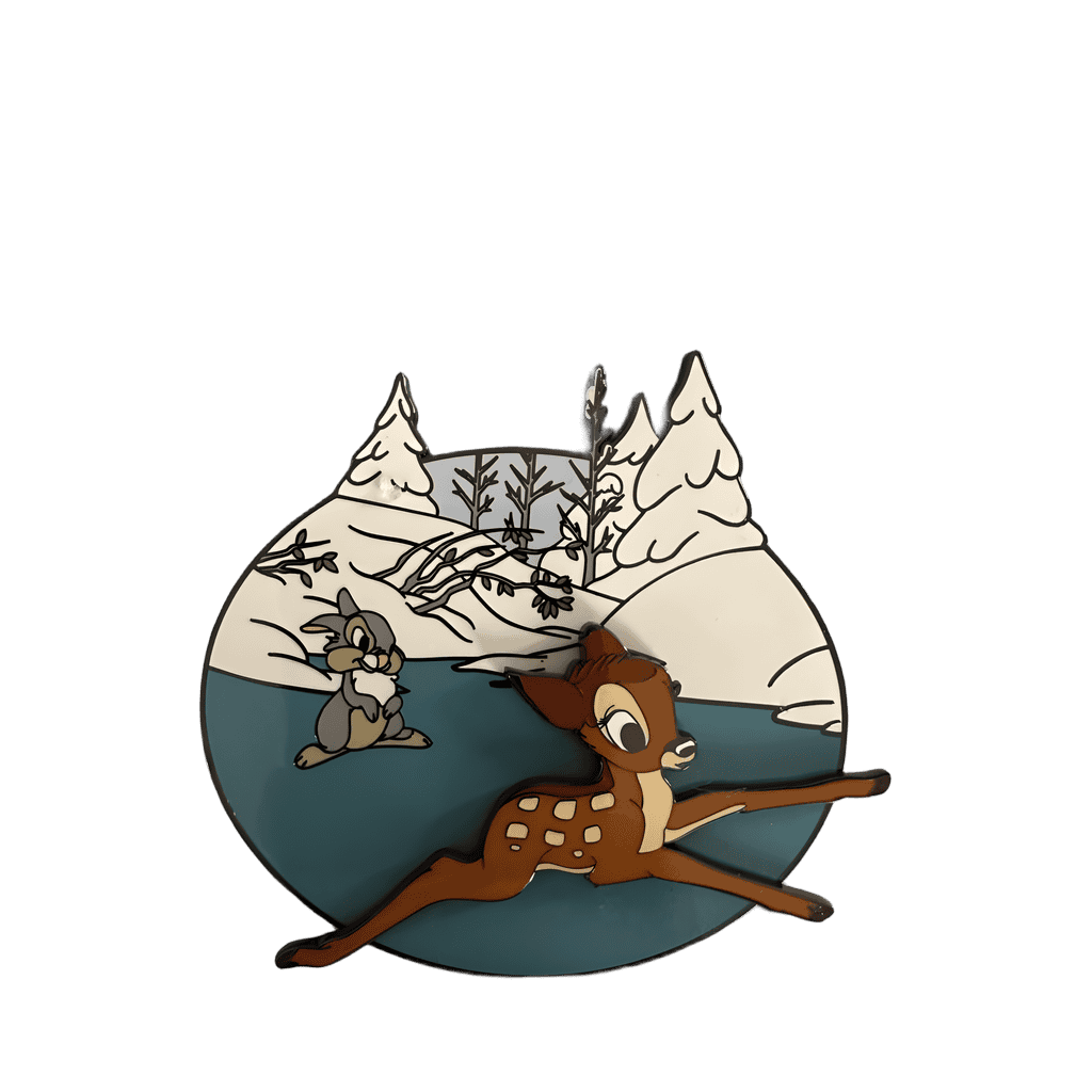 Bambi and Thumper ice skating Disney pin