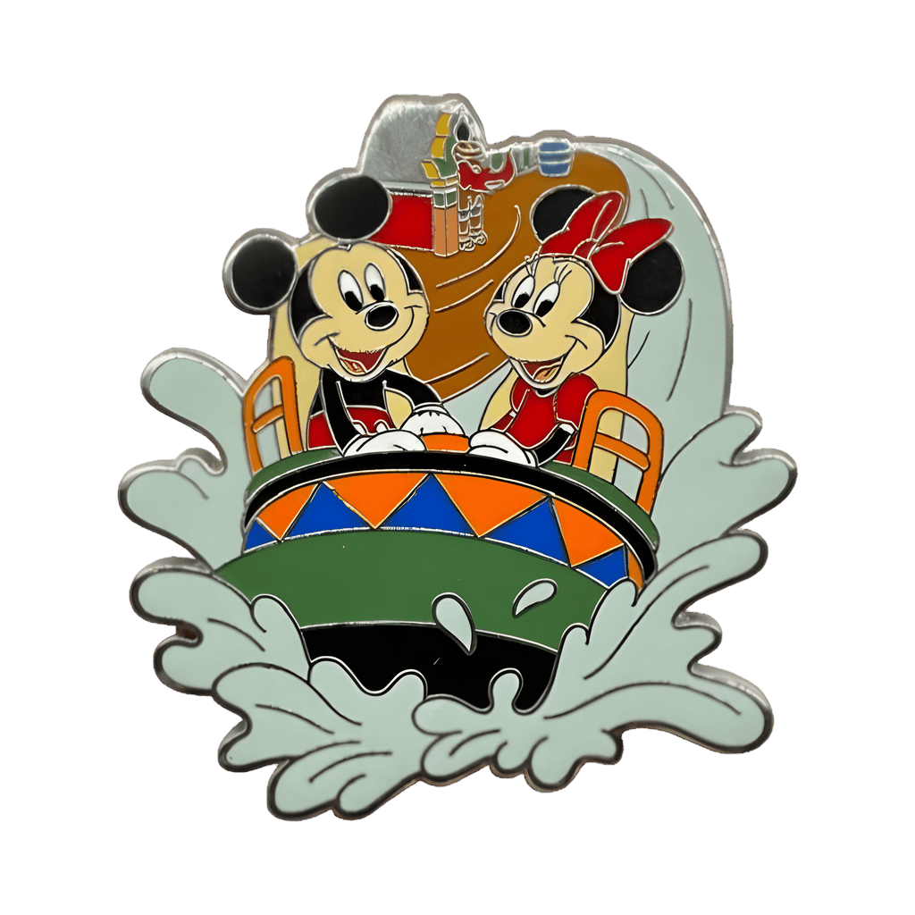 Mickey & Minnie Riding Kali River Rapids Disney pin