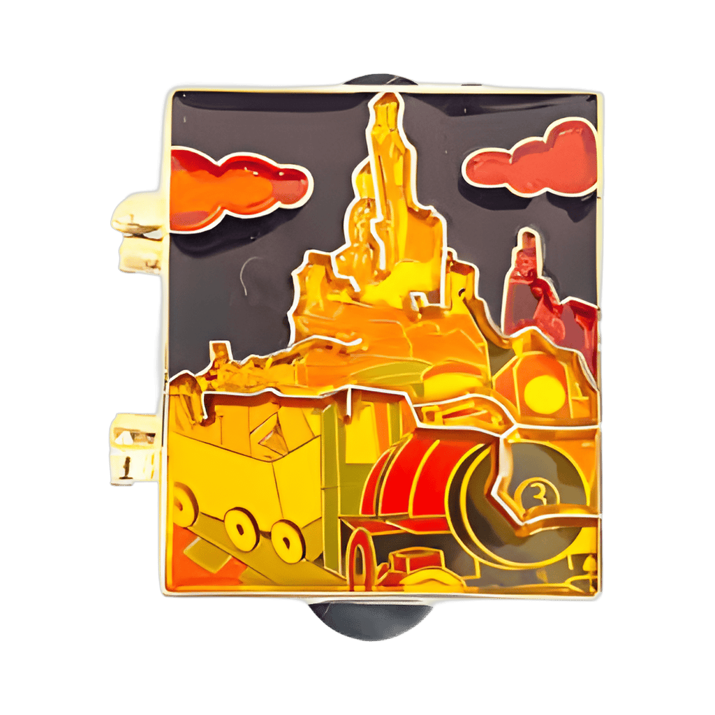 Hinged coloured glass Disney pin