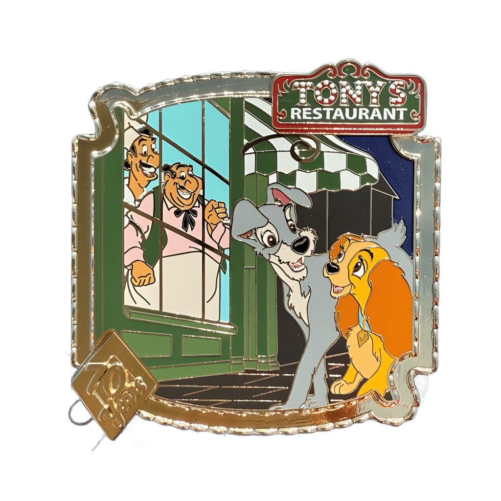 Lady and Tramp at Tony’s Restaurant Disney pin