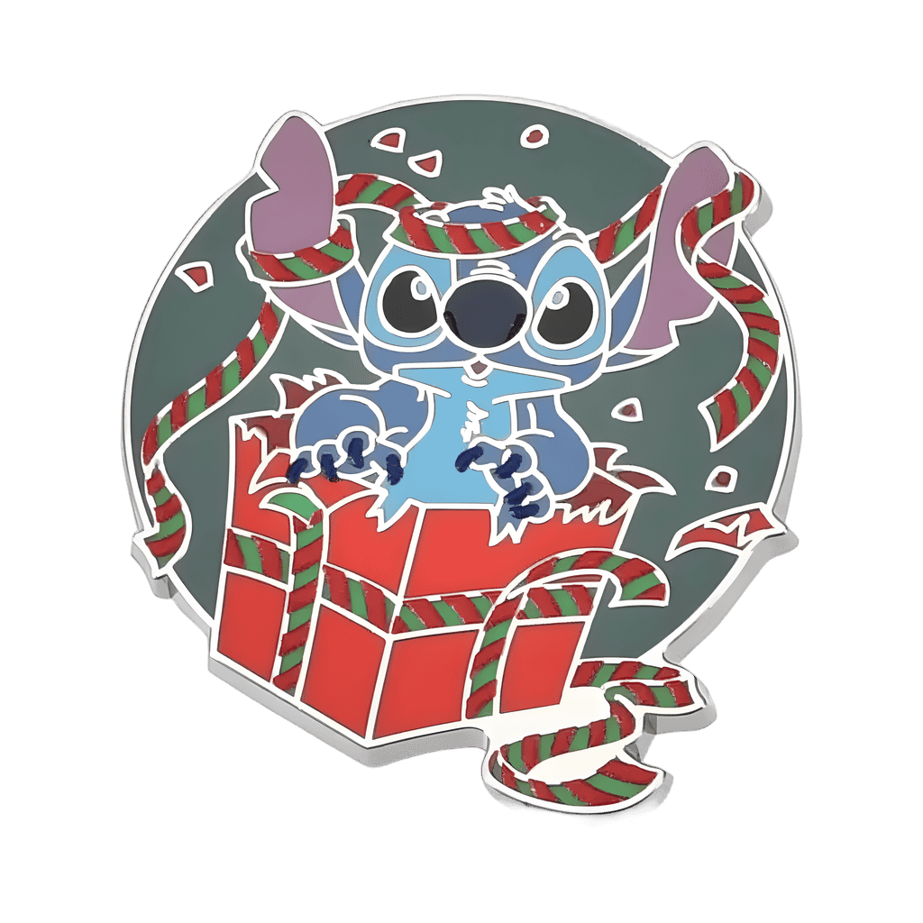 Stitch in present Disney pin