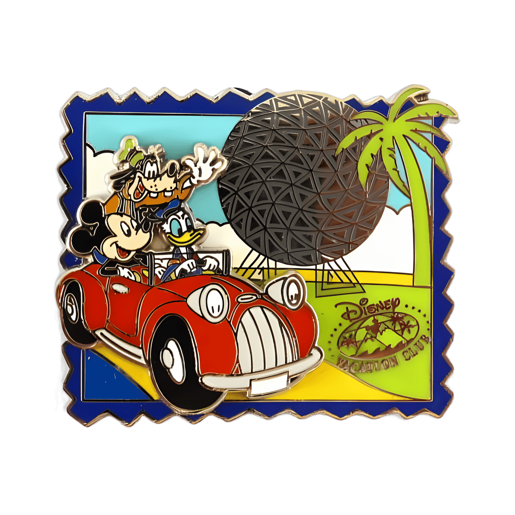 Donald, Mickey, & Goofy Driving at EPCOT Disney pin