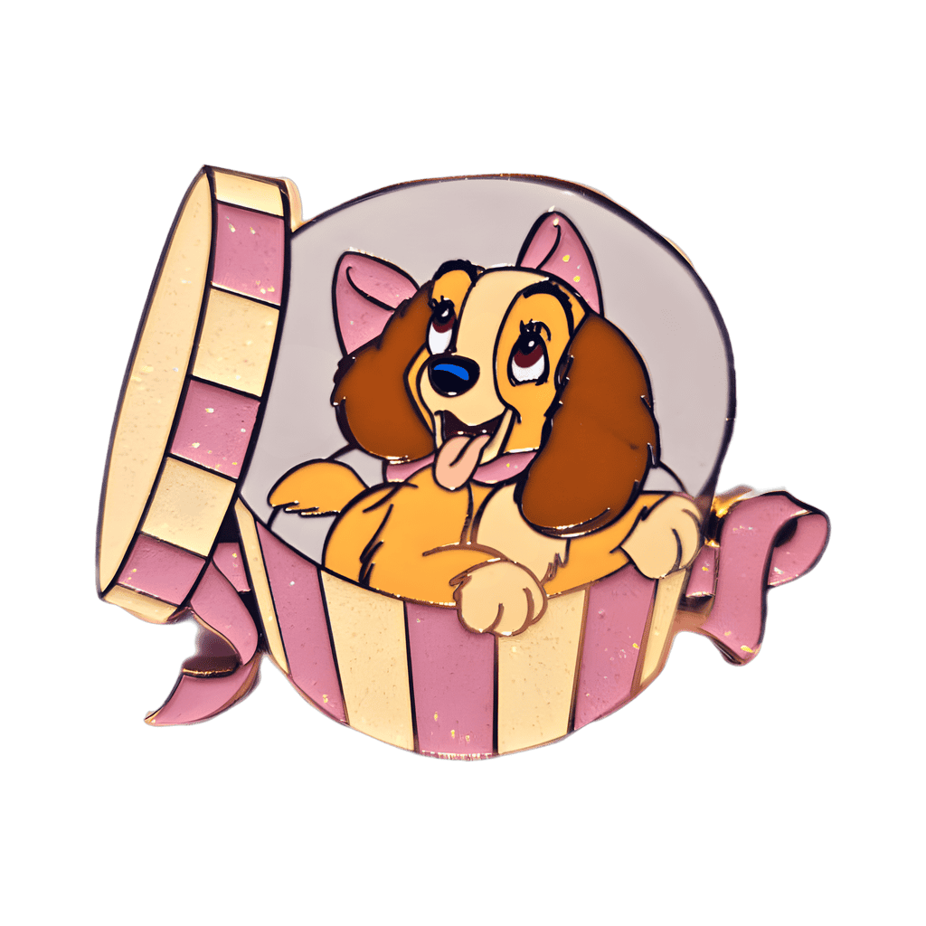 Lady Puppy in Gift Box Disney pin