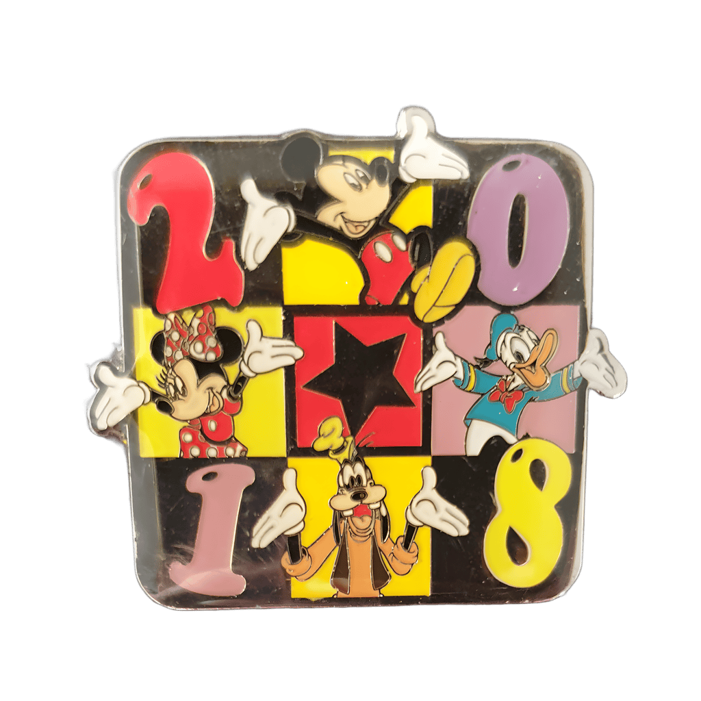 Mickey, Minnie, Donald, Goofy Color Blocks Disney pin