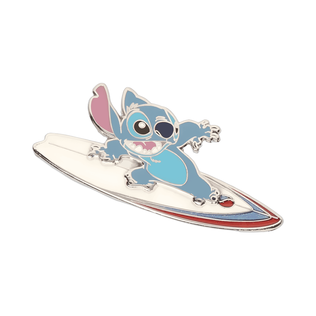 Stitch on surfboard Disney pin