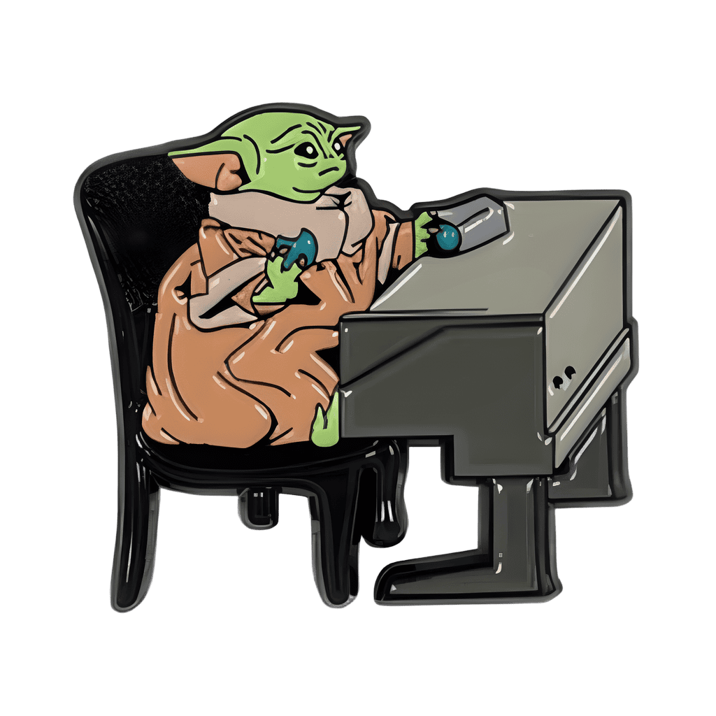 Grogu Desk With Cookie Disney pin
