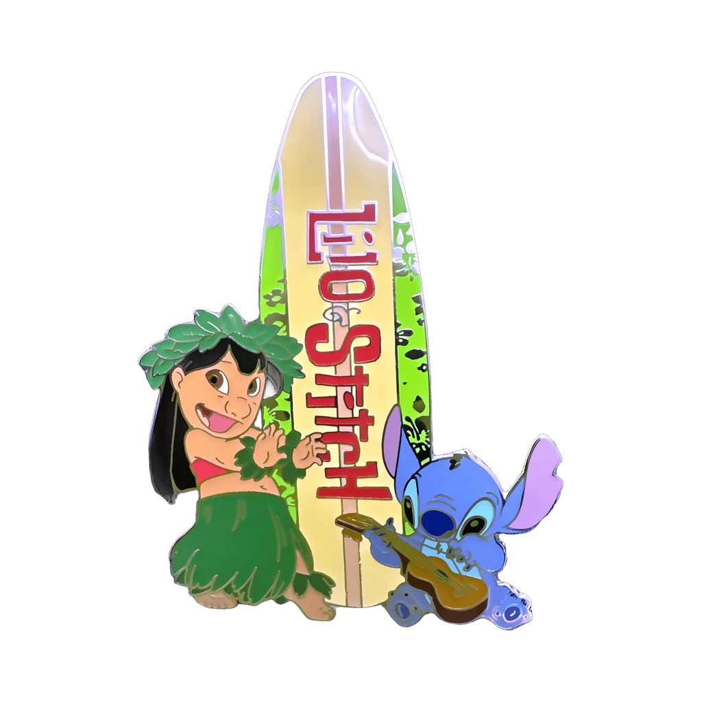 Lilo Hula and Stitch Guitar with Surfboard Disney pin